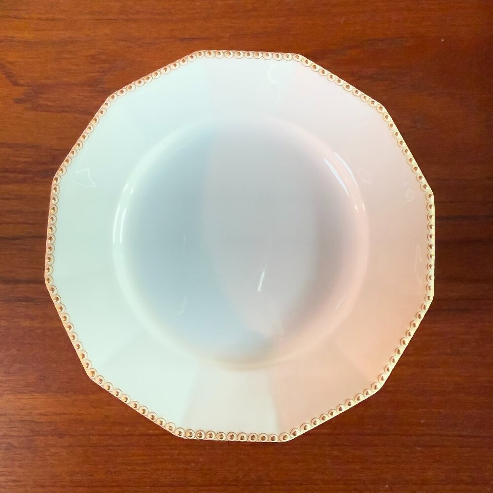 Nymphenburg white and gold Perl porcelain bread plates